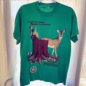 George Perkins signed rare- only one . Vintage Graphic T-Shirt with Nature Print